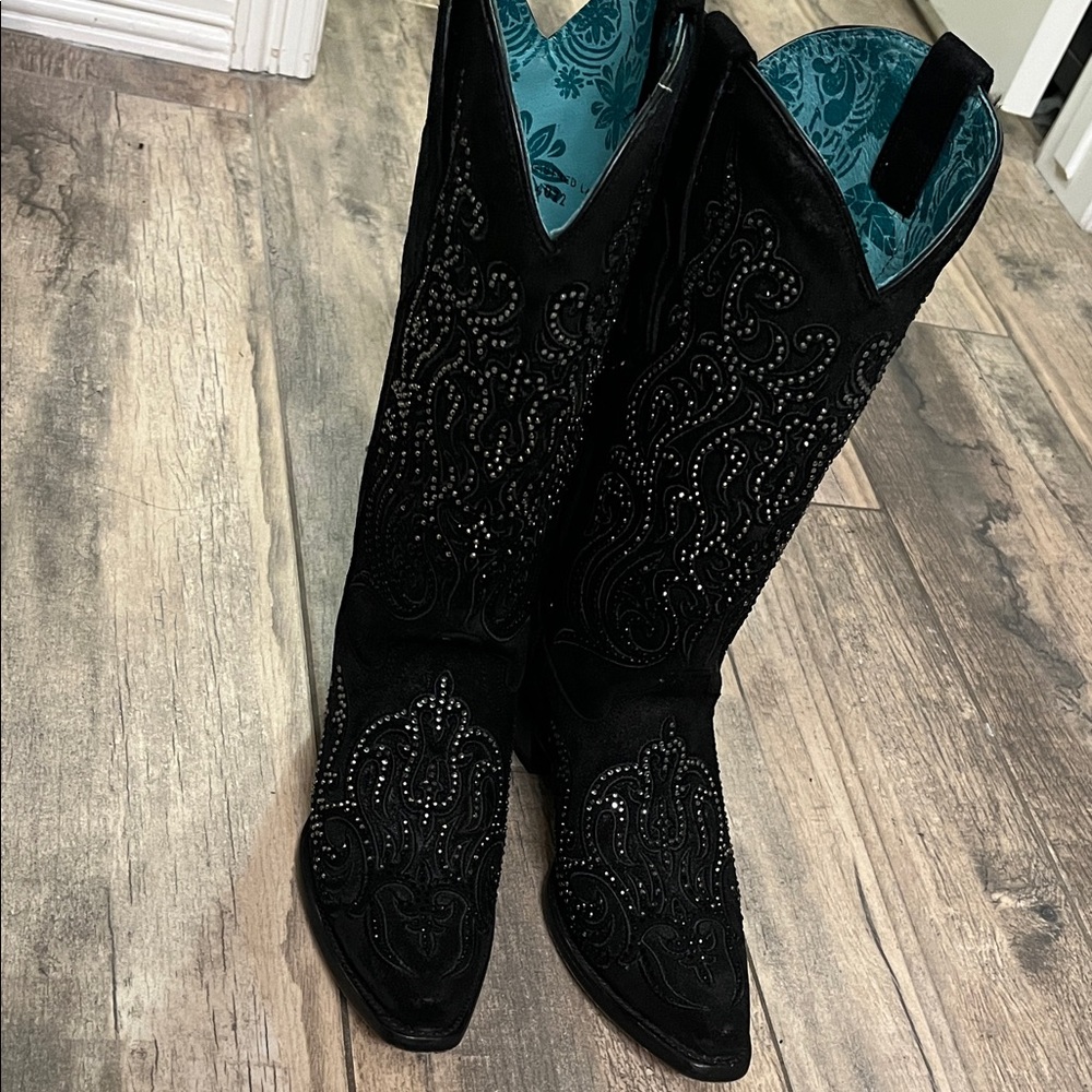 Corral Black Embellished Women's Boots